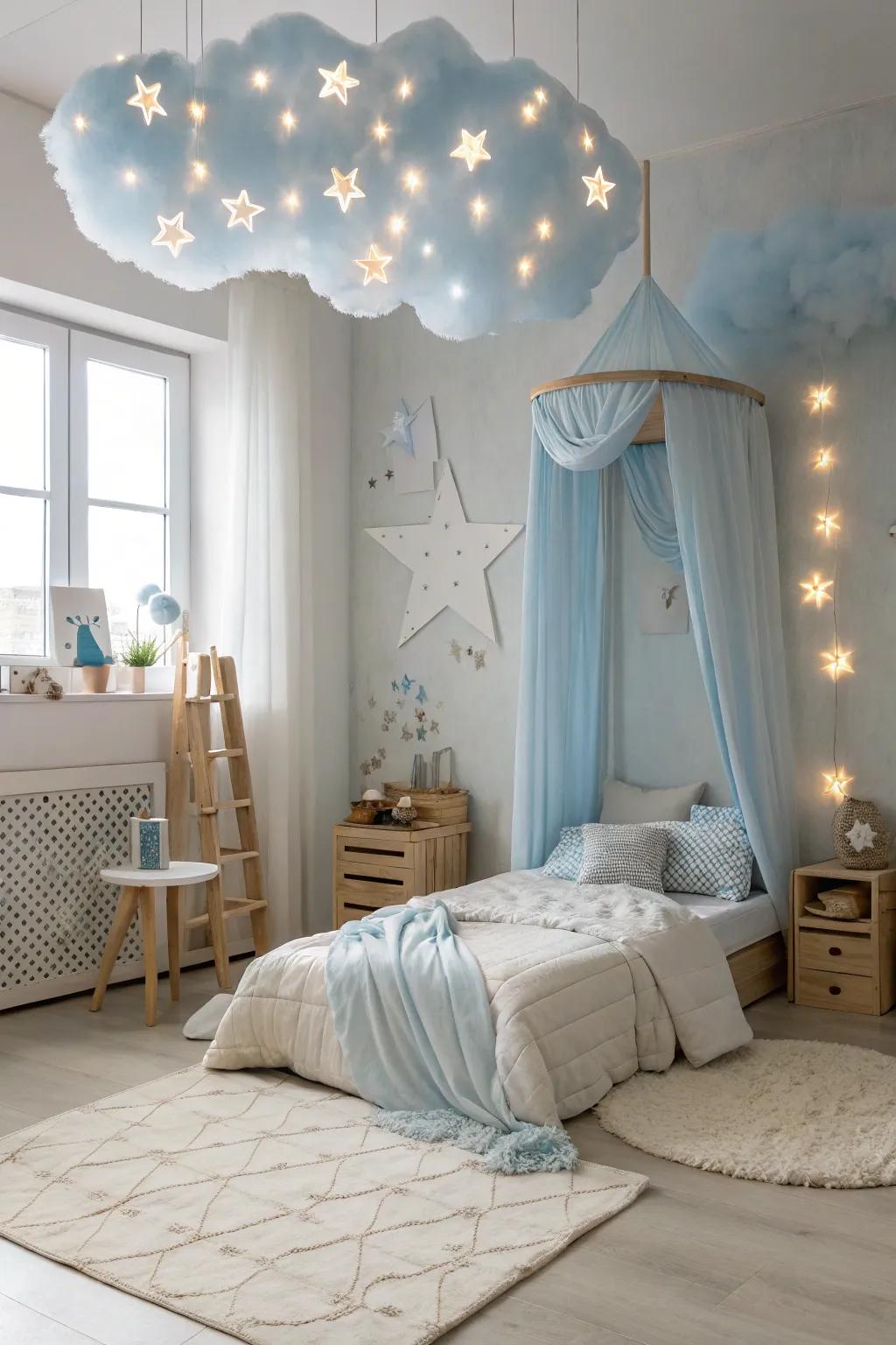 Turn your ceiling into a galaxy with twinkling lights that inspire wonder.