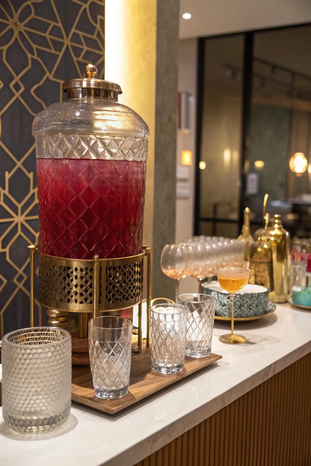 Turn your drink station into an art piece that captivates and inspires. #ArtisticDesign #CreativeDisplay