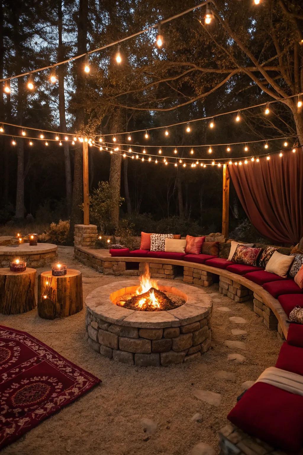 Gather around the fire pit for a warm and cozy end to a memorable family reunion. #CozyNights #FamilyBonding