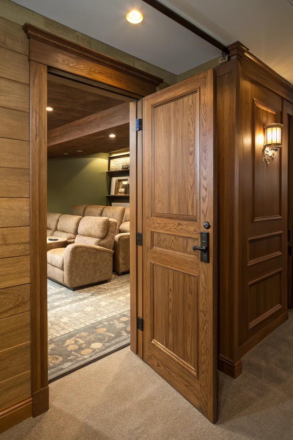 Welcome warmth into your space with wood tones that offer timeless elegance. #WoodDesign #CozyHome 🍂