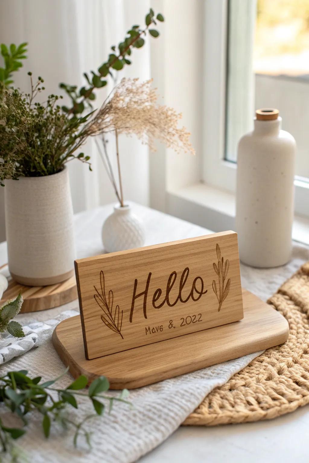 Welcome guests with a personalized touch through these stylish nameplates.