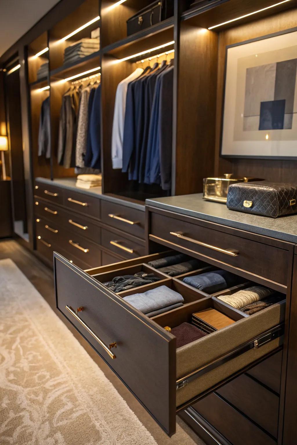 Drawer organizers ensure everything has its place, enhancing efficiency and order.