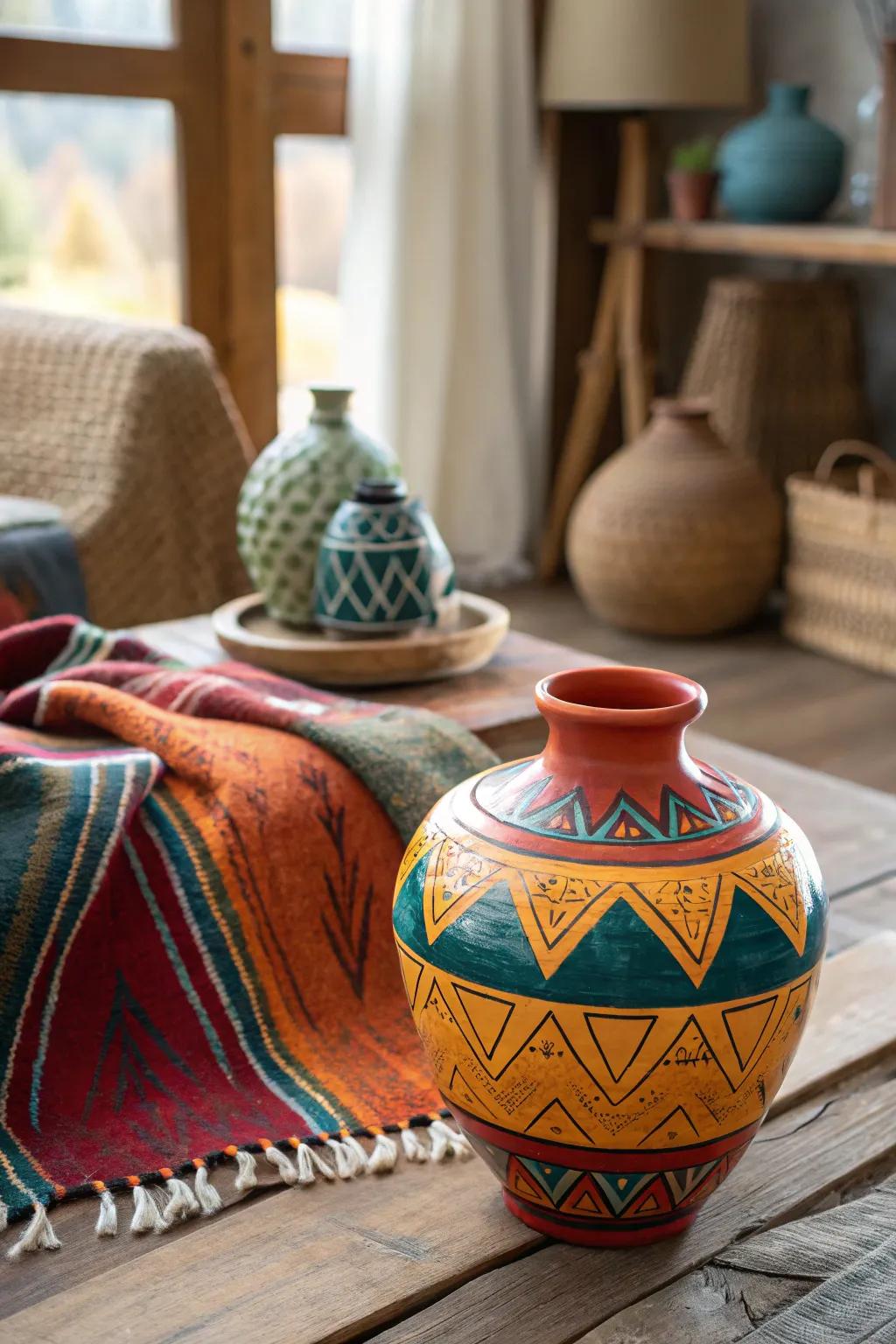 Artisan crafts add authenticity and a personal touch to your mountain-inspired decor.