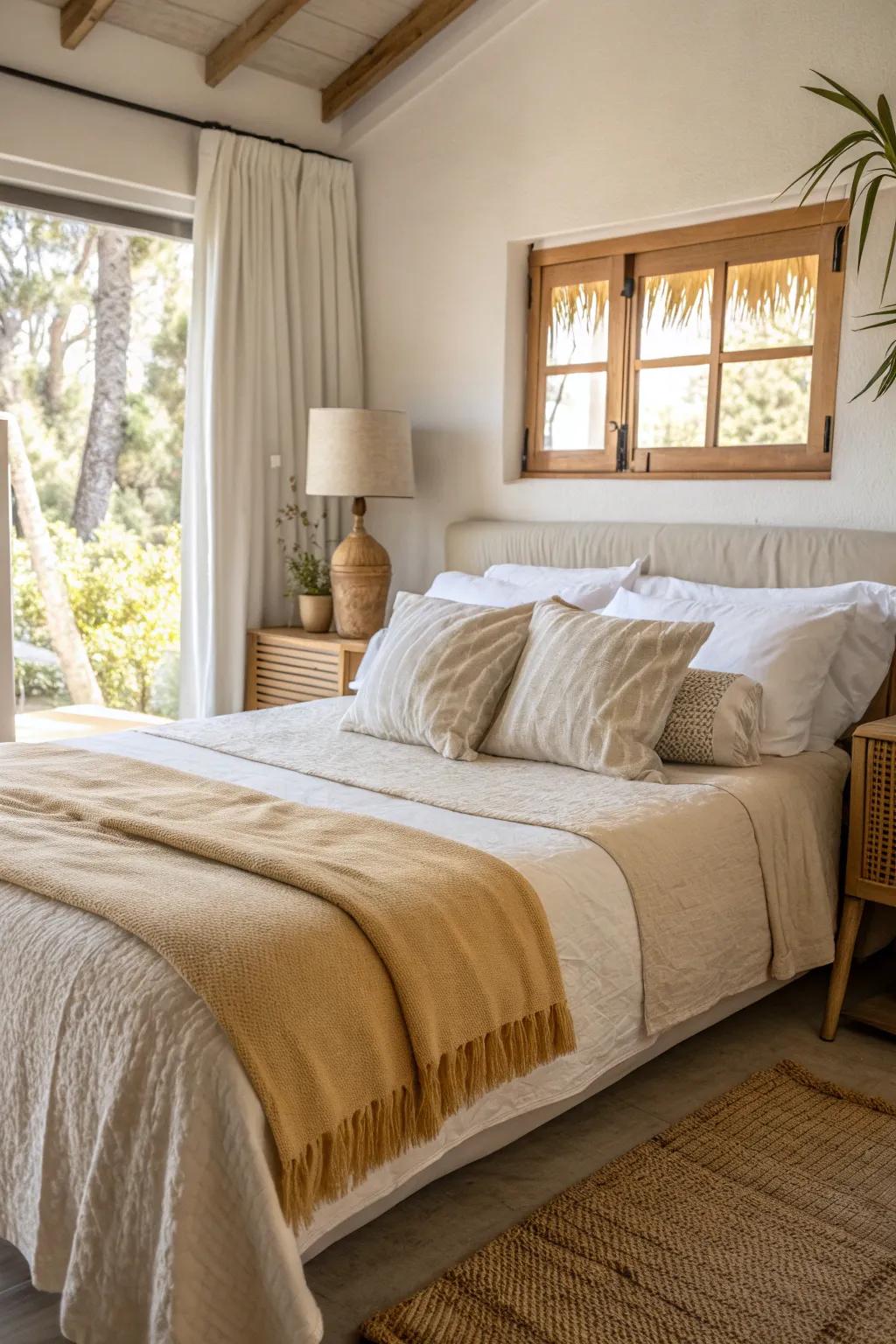 Experience ultimate comfort with our plush bedding and luxurious linens.