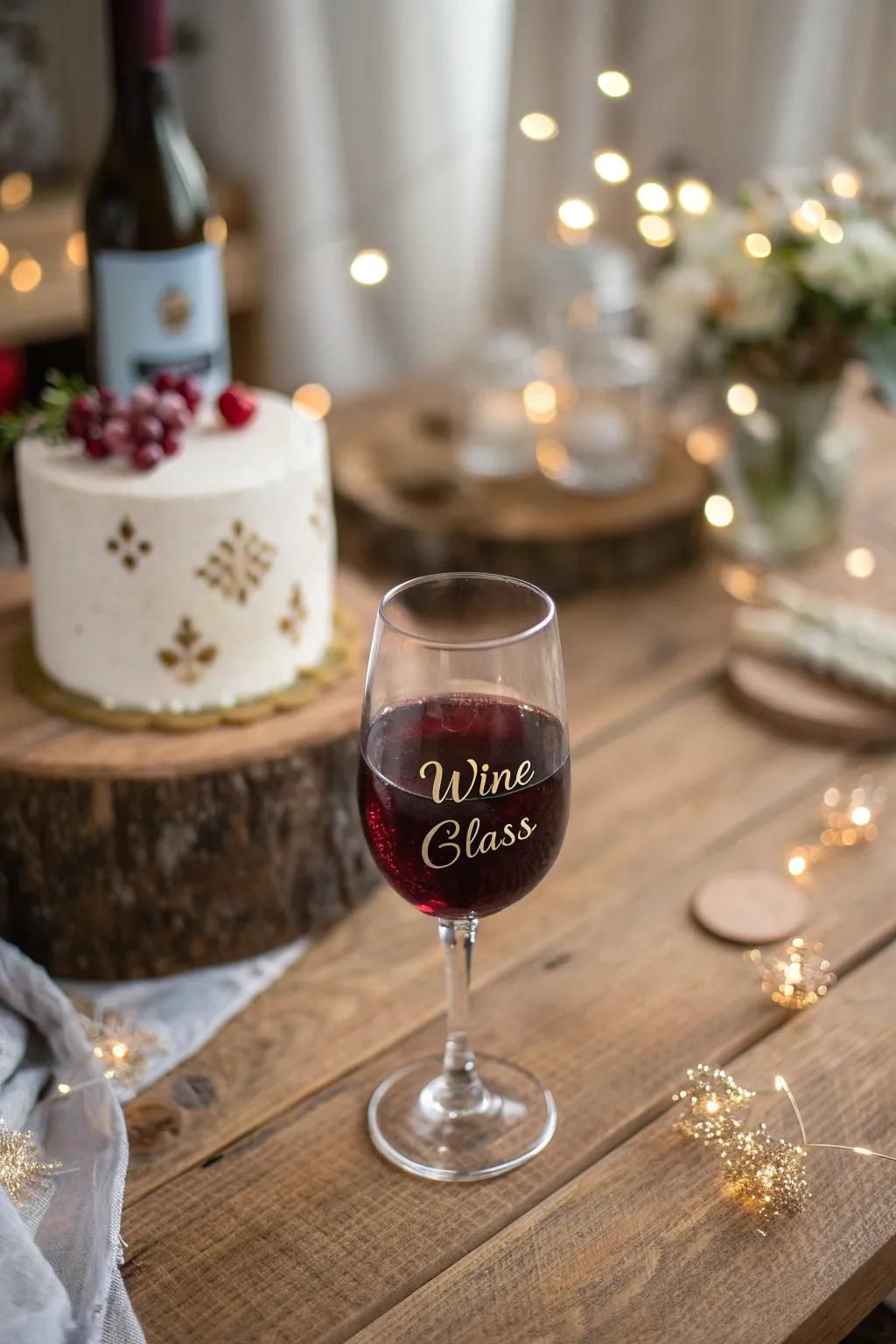 Add a personal touch with custom name engravings on your wine glasses for a memorable birthday celebration.