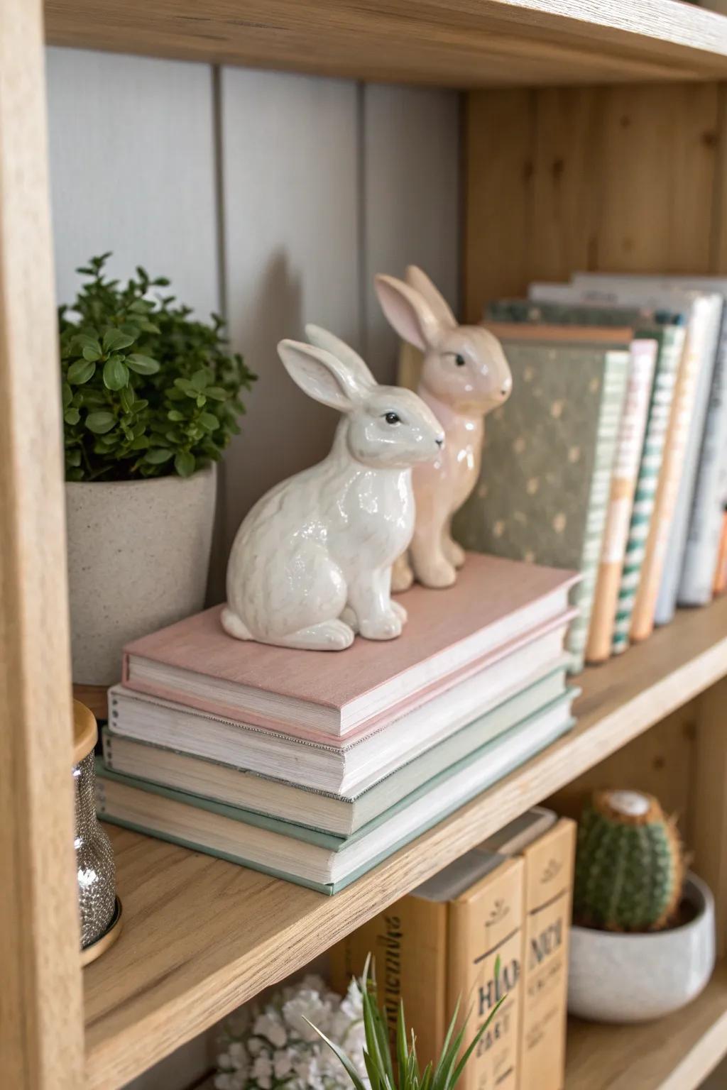 Invite charm into your home with ceramic rabbits that add a touch of whimsy to your decor.