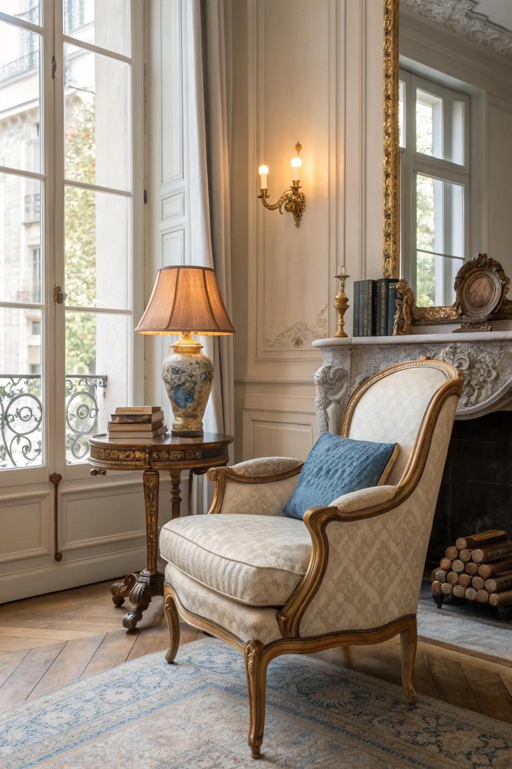 Elevate your space with plush furniture pieces that exude French elegance and charm.