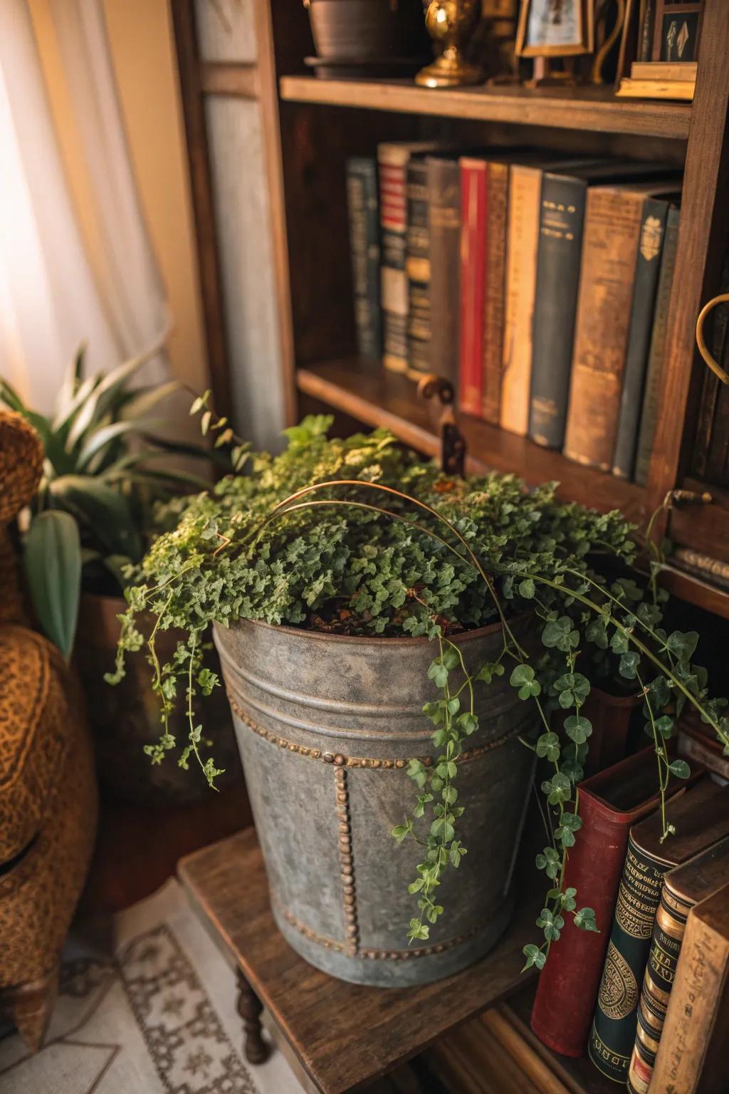 Breathe new life into old treasures by turning vintage containers into charming plant pots.