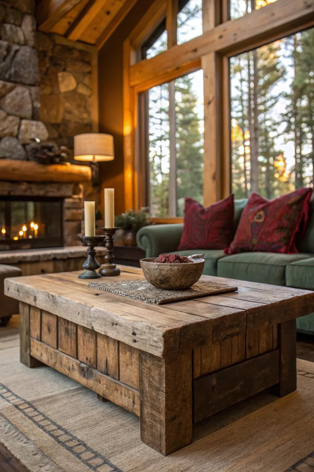 Bring the natural beauty of the mountains inside with rustic wood accents for a truly authentic feel.