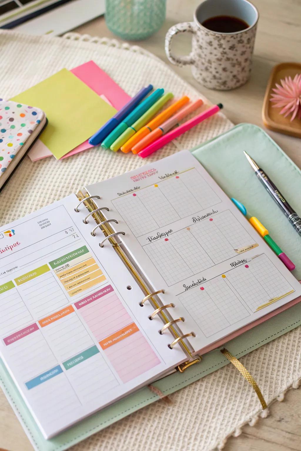 Bring clarity and order to your planning with a color-coded system.
