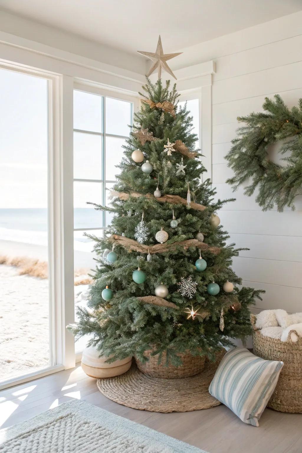 Faux seaweed sprigs create a lush, oceanic feel, bringing your tree to life.