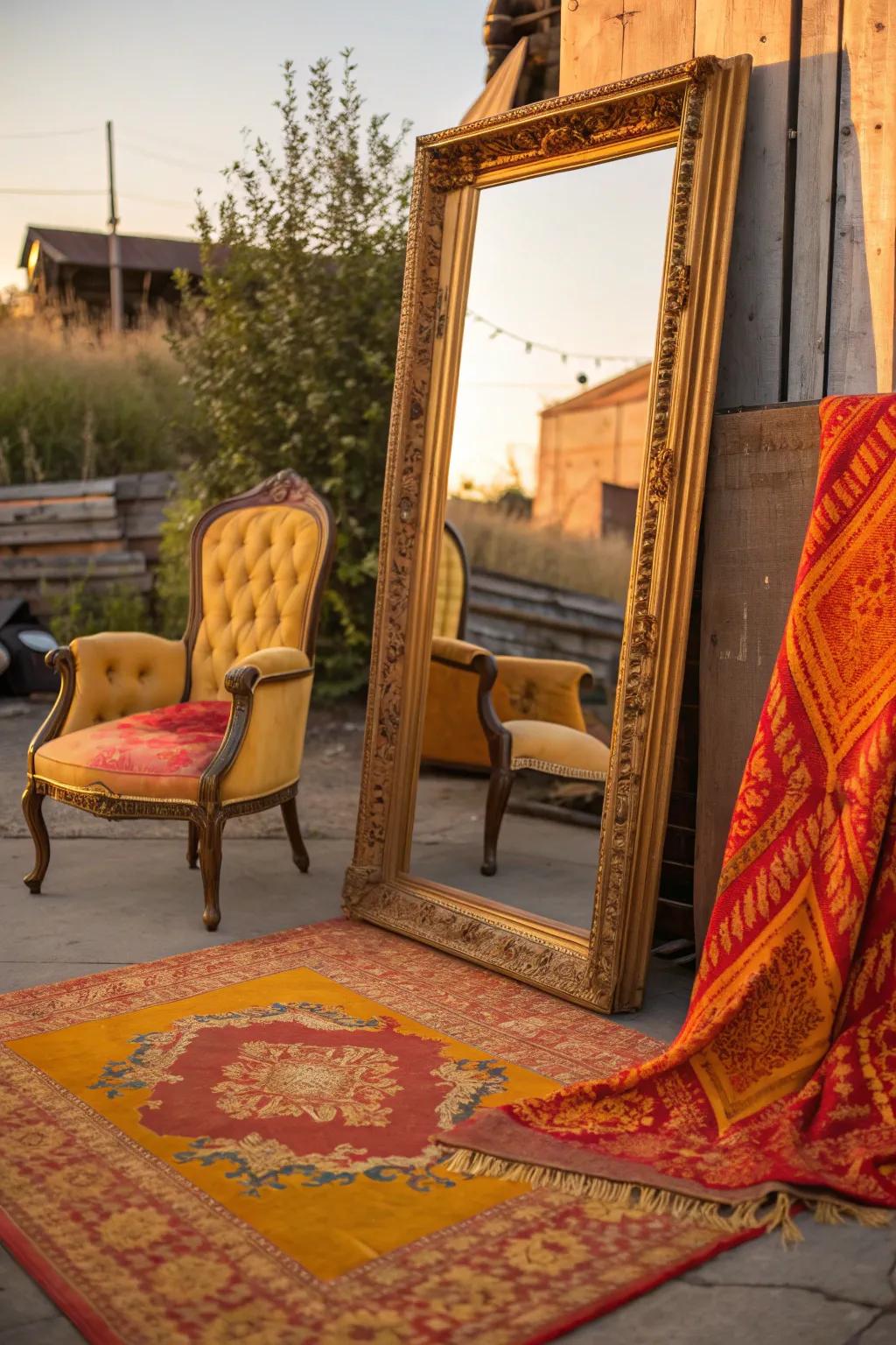 Capture timeless beauty with vintage mirrors that add charm and character.