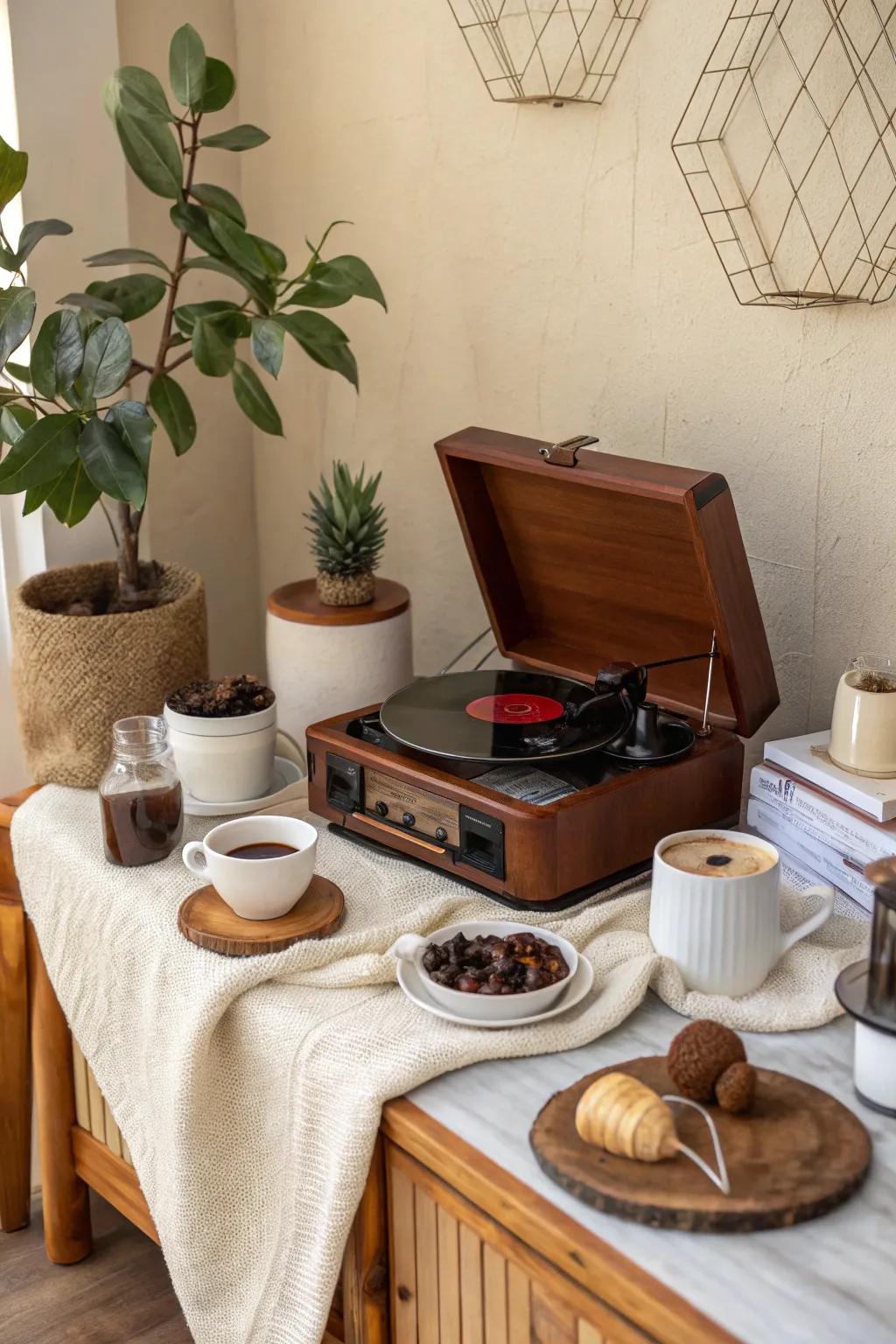 A curated playlist sets the perfect mood for your coffee bar party. 🎶 #MusicLovers #CoffeeTime #PartyAmbiance