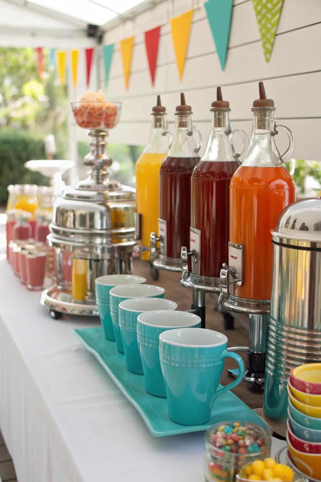Flavored syrups and diverse brews make your coffee bar a hit with guests!