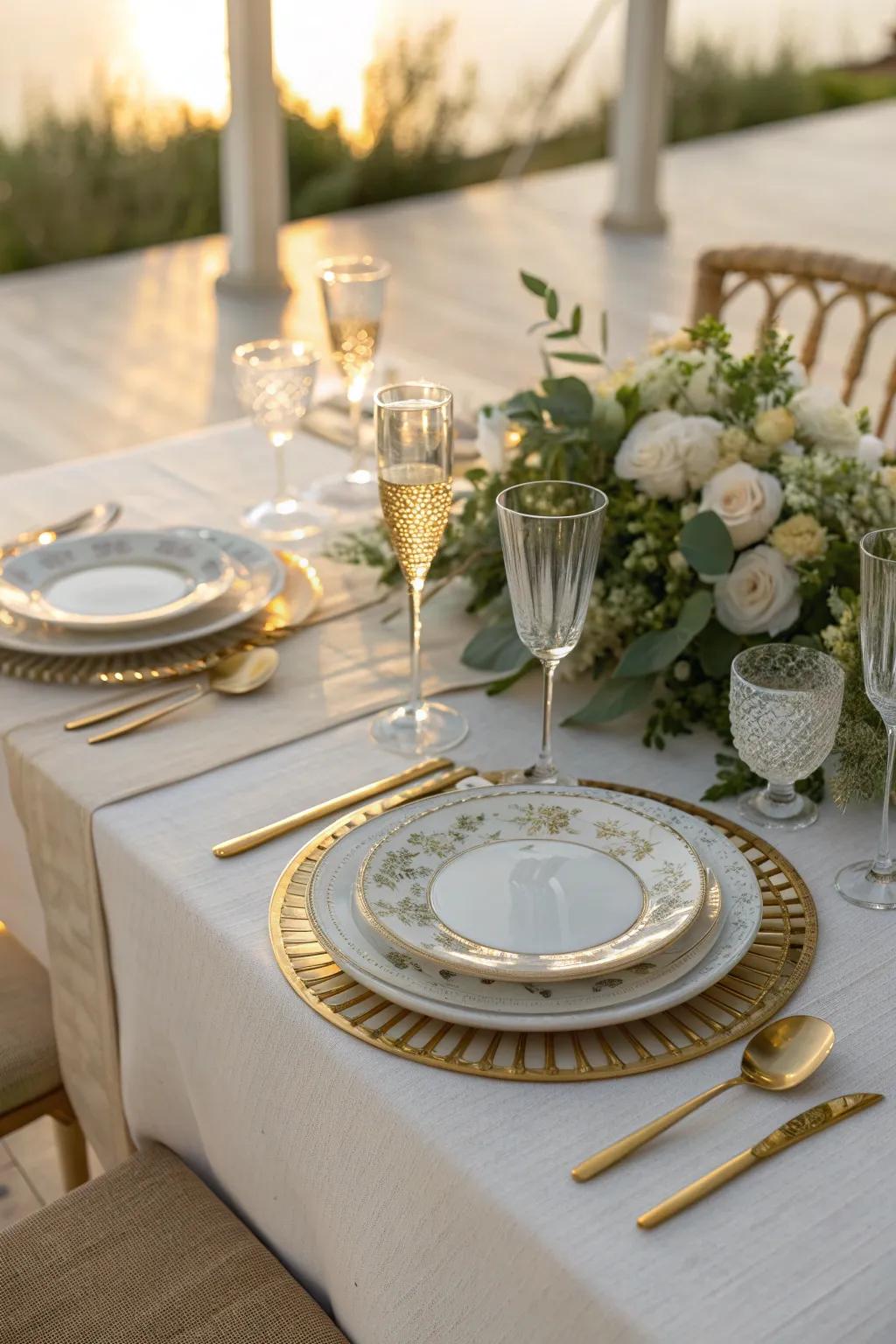 Transform your reception with table settings that sparkle with elegance and charm. #WeddingTable #ElegantDining
