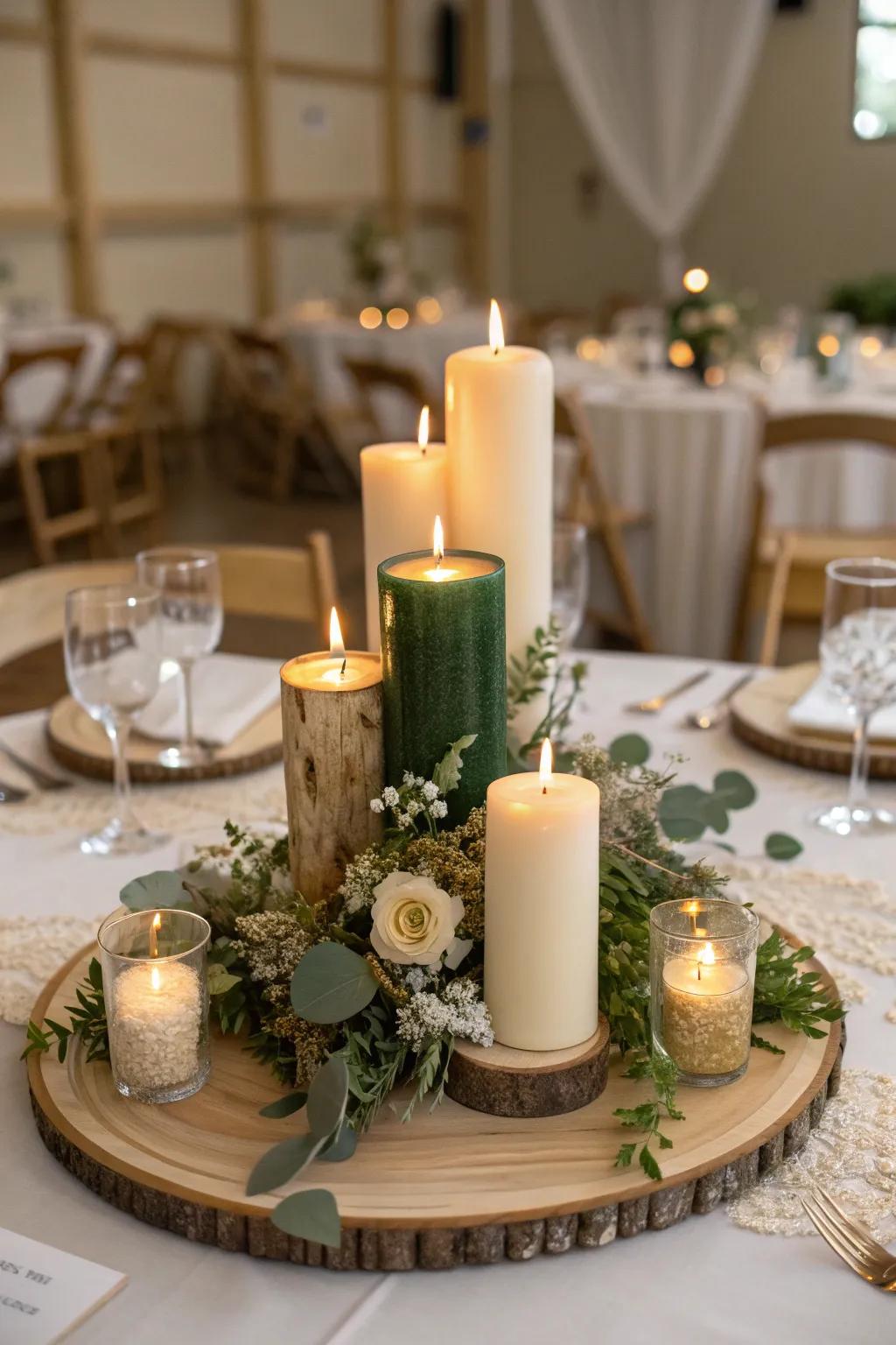 Light up your event with the soft glow of candles for a cozy, intimate atmosphere.