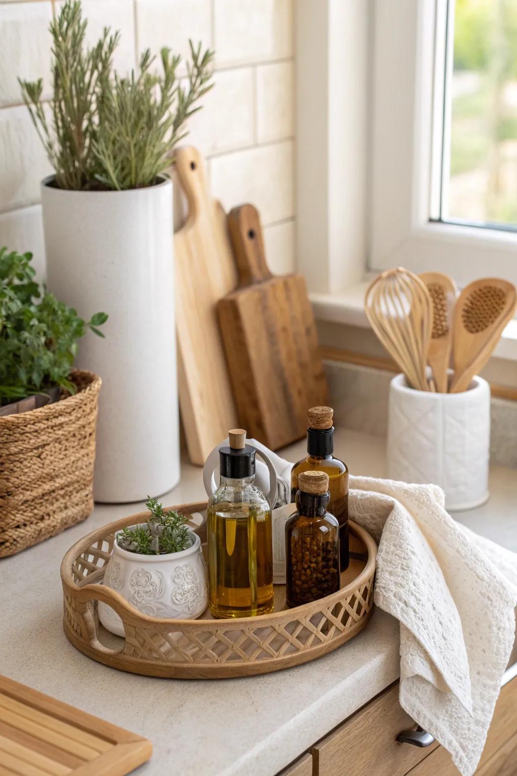 Organize with elegance using trays that add both function and flair.