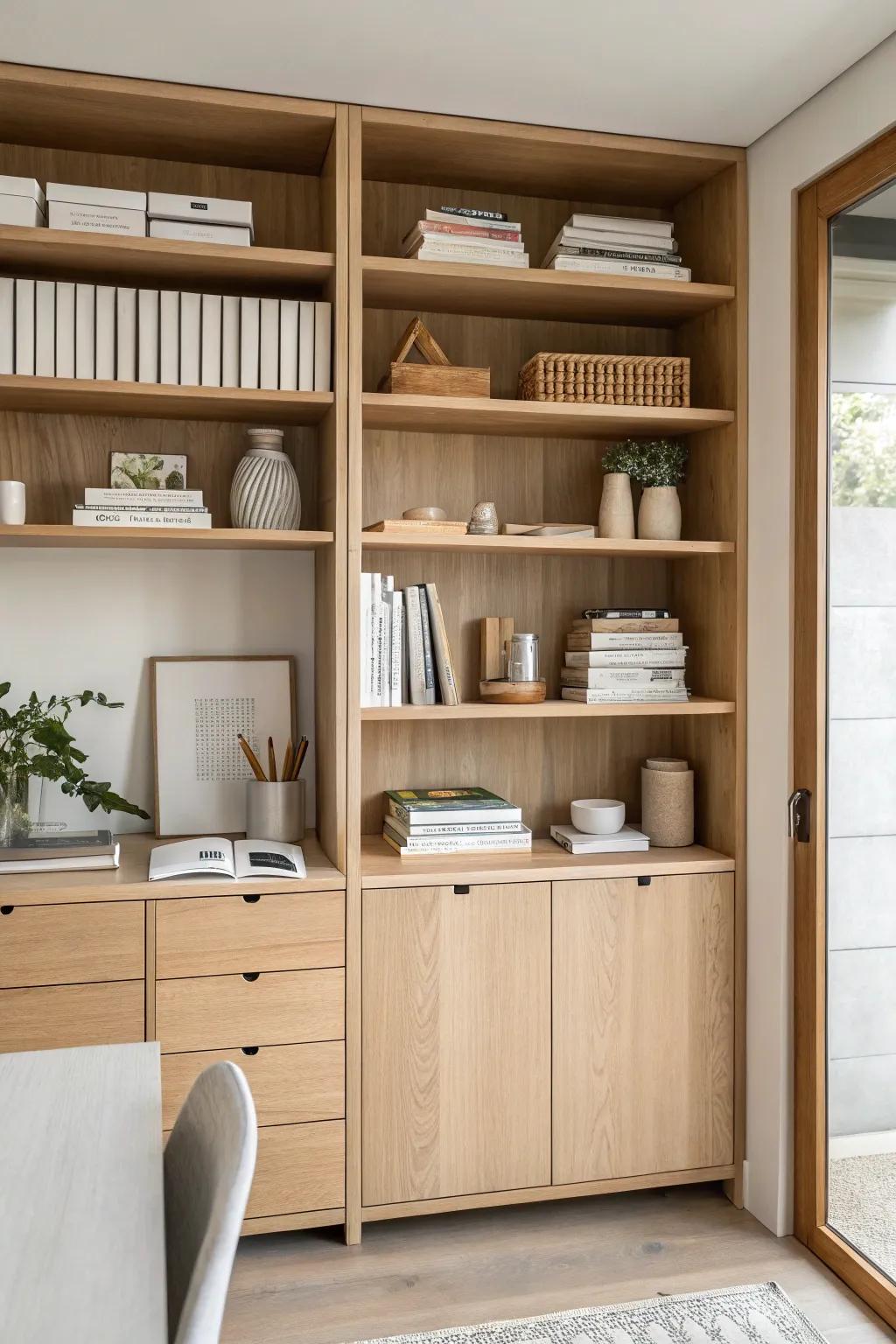 Unlock the vertical potential of your cabinets for maximum storage.