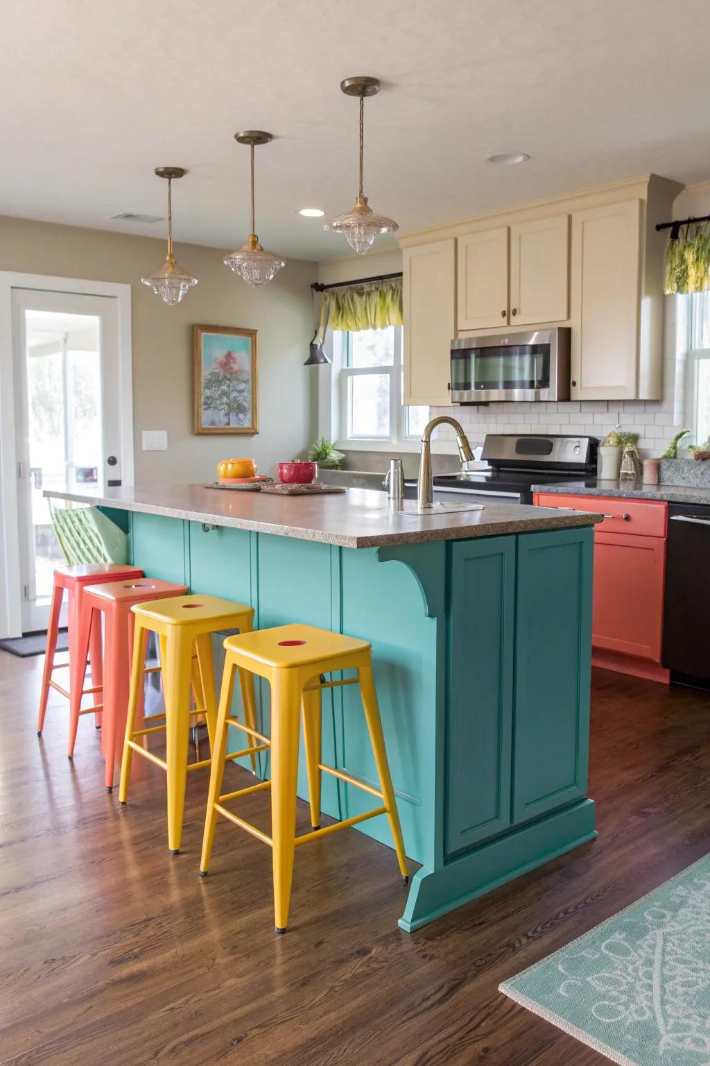 Enhance your kitchen's functionality with a stylish central island.