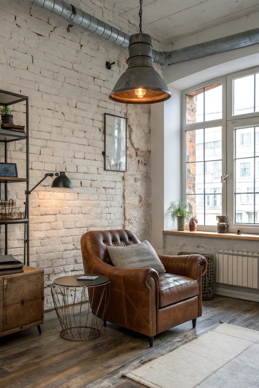 Bring urban charm to life with industrial chic elements. #IndustrialStyle #UrbanDecor