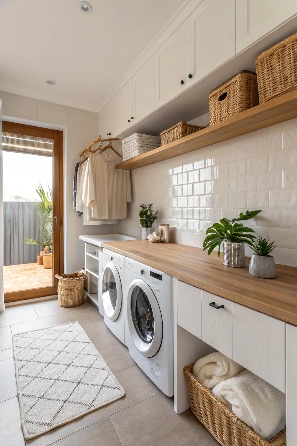 Brighten up your laundry tasks with strategic lighting solutions.