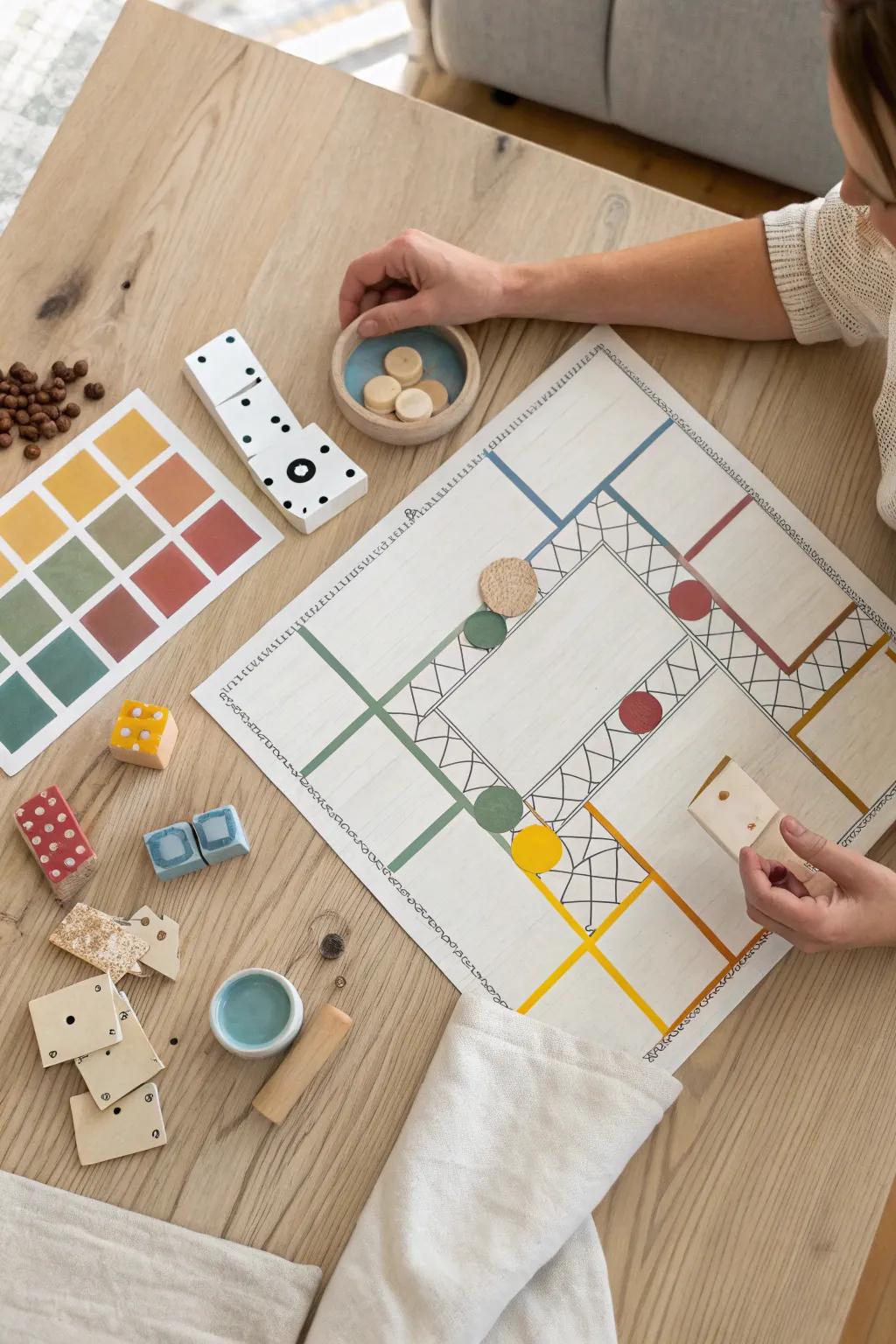 Bright and bold, this color-coded game board makes every move an adventure. #GameNight #ColorfulLiving