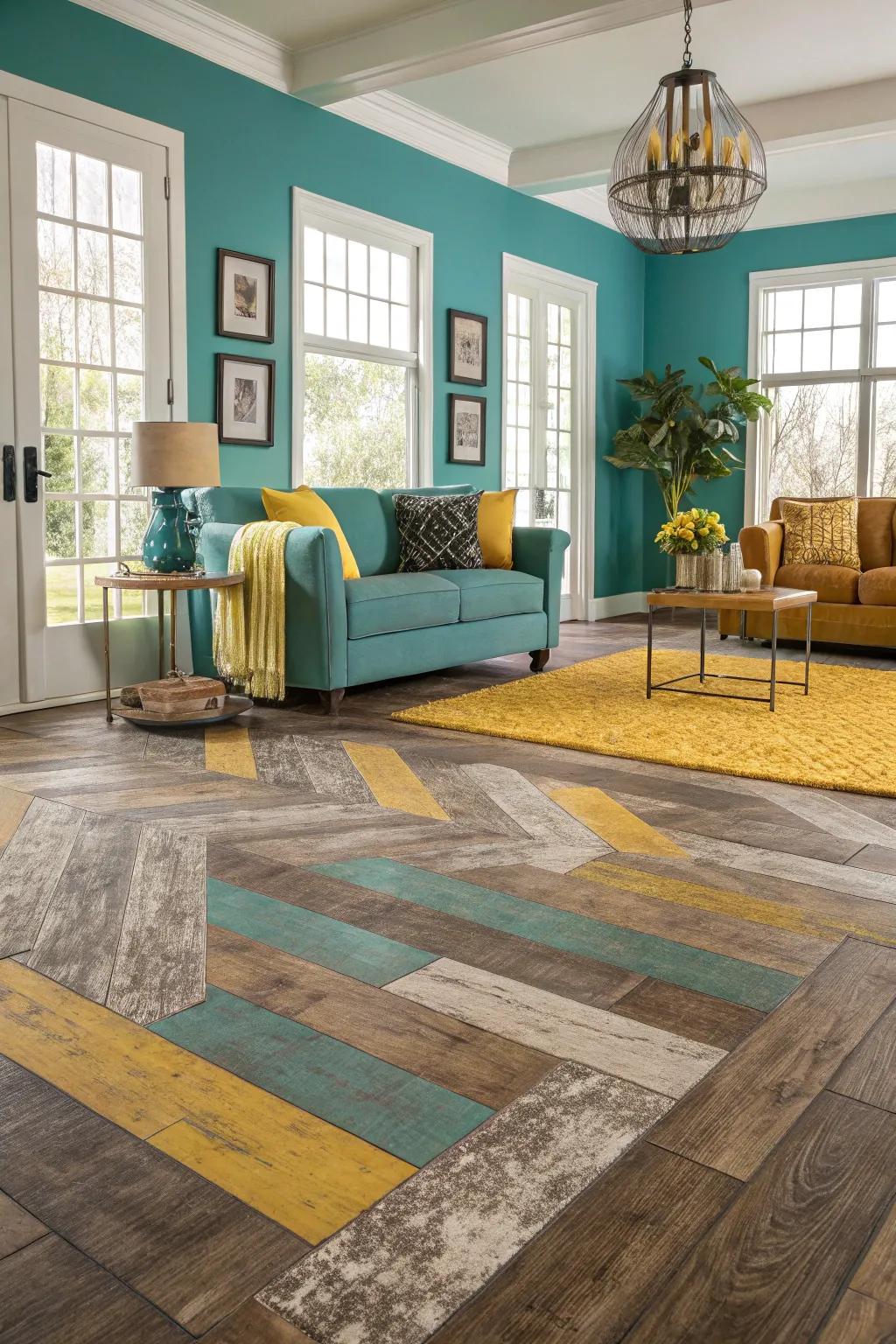 Vinyl flooring offers the look of wood with the durability of vinyl, perfect for busy areas. 🌟 #FlooringInspiration #InteriorDesign