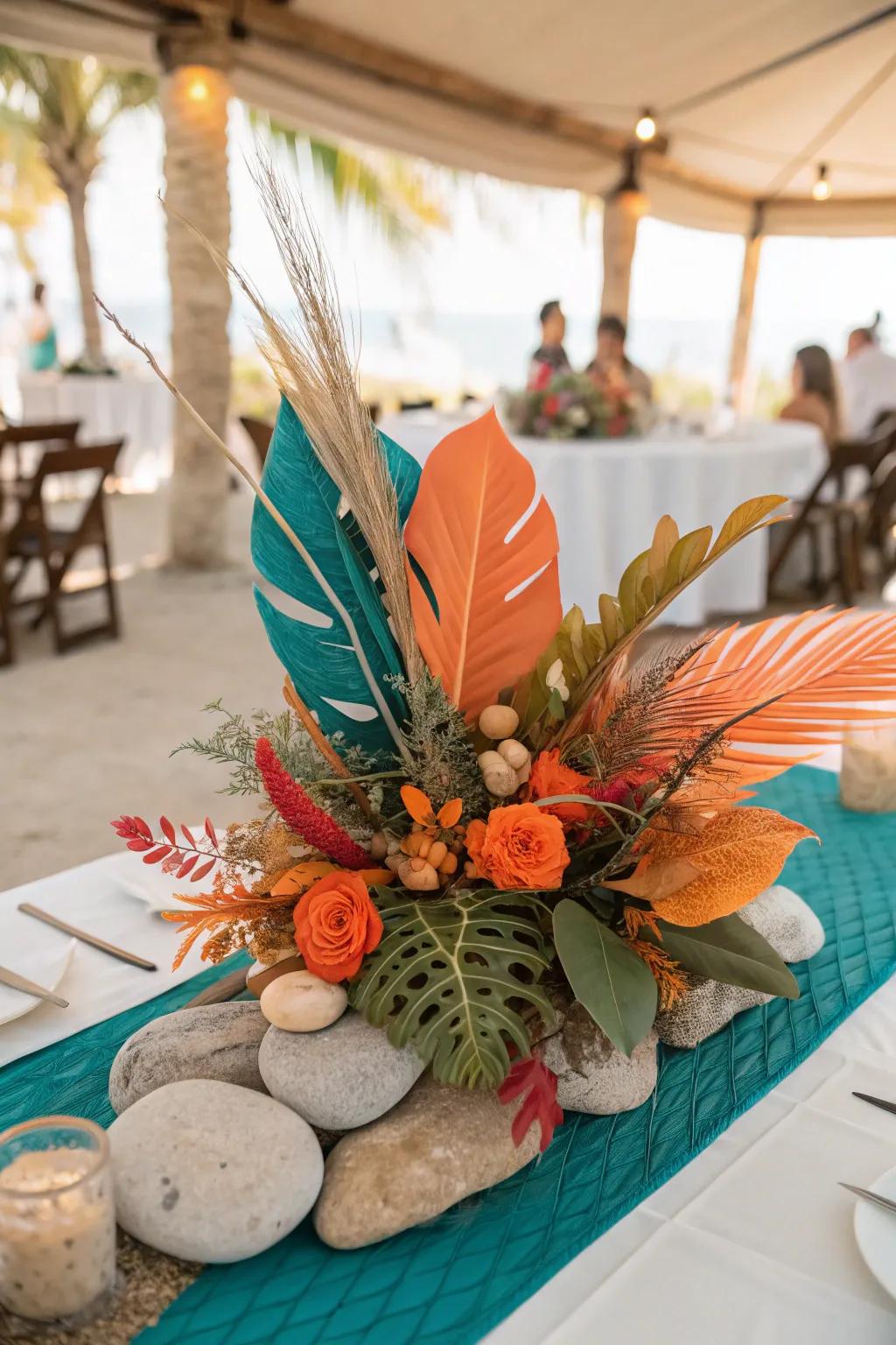 Nature-inspired decor brings a fresh and earthy vibe. 🍃 #NaturalDecor #RusticWedding