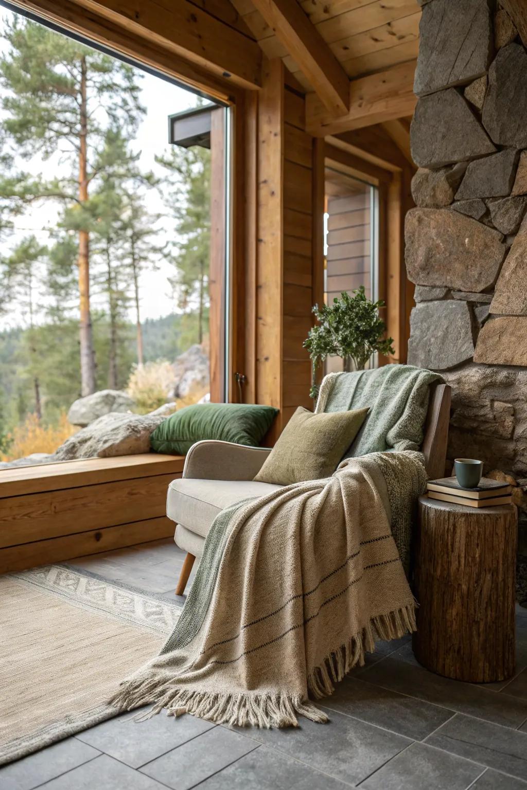 Earthy tones bring the tranquility of the outdoors into your living space, creating harmony and warmth.