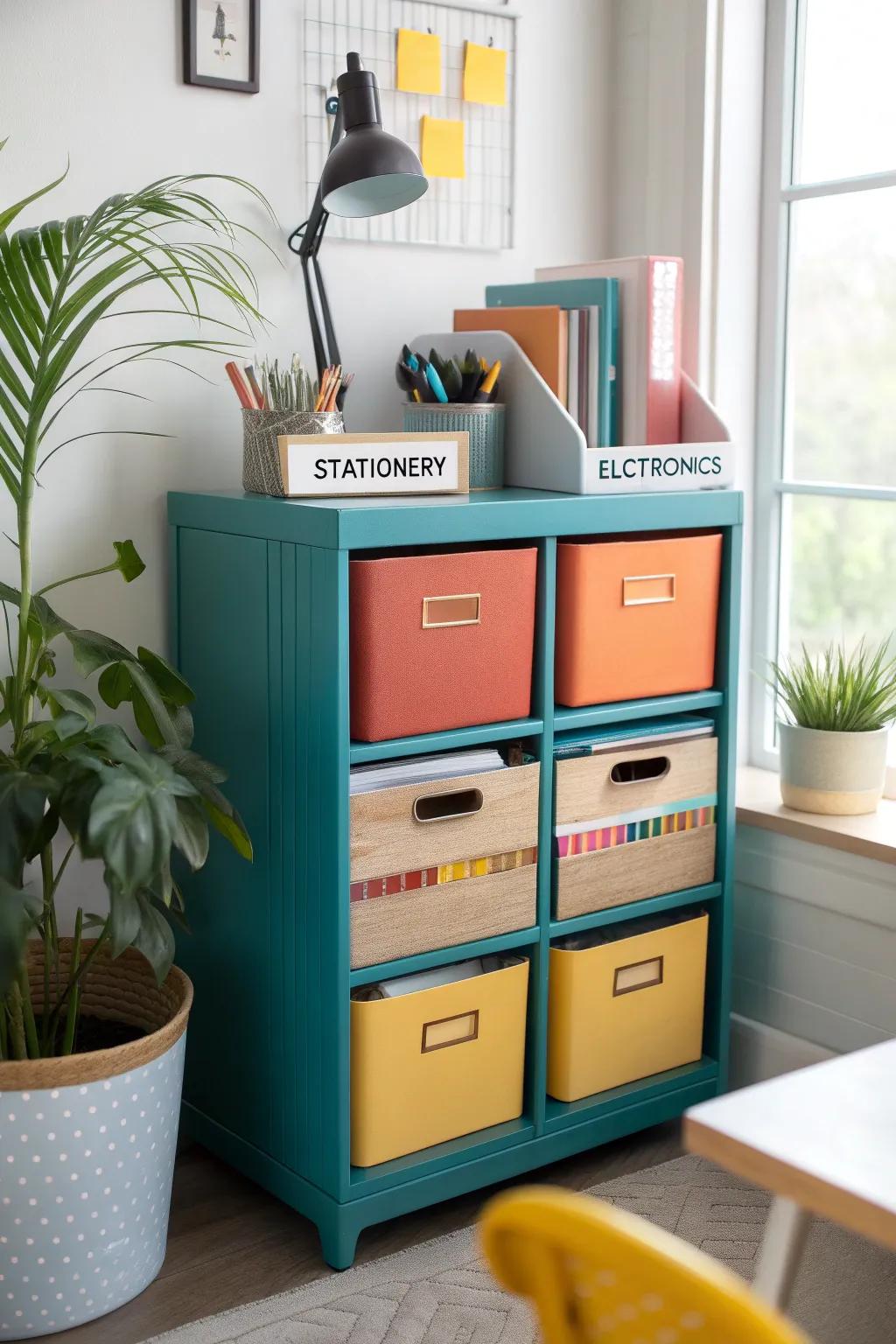 Stay efficient with categorized storage that simplifies your office life. 📚✂️