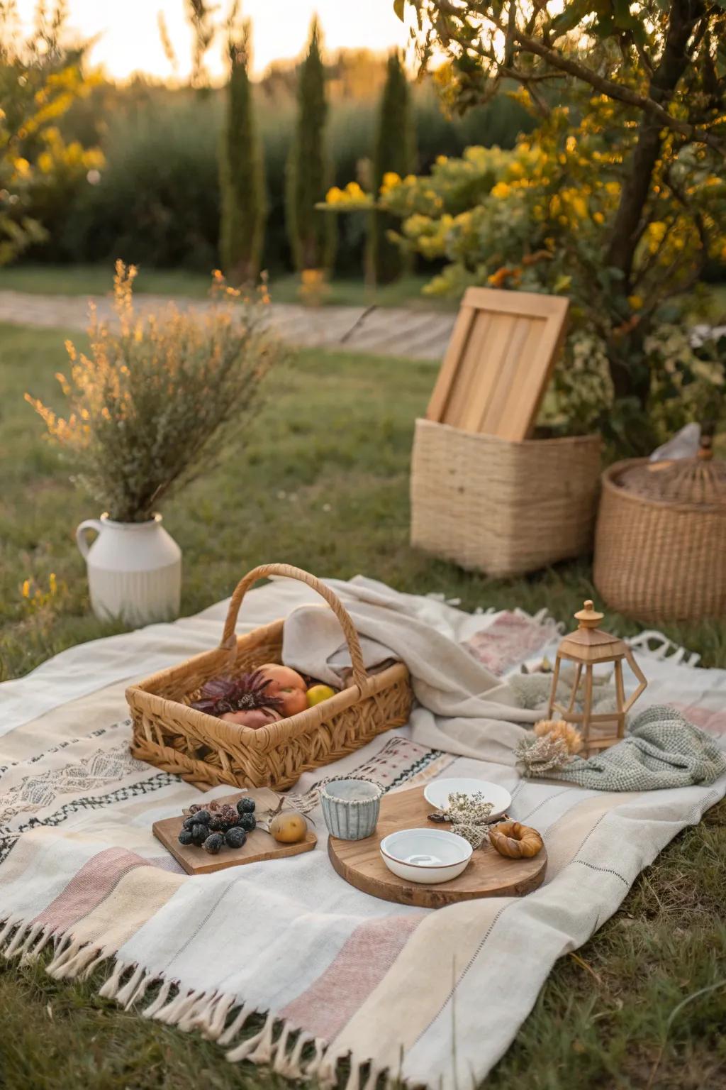 Savor a delightful backyard picnic with your favorite snacks. 🌿🍎 #OutdoorFun #FamilyPicnic #SundayVibes