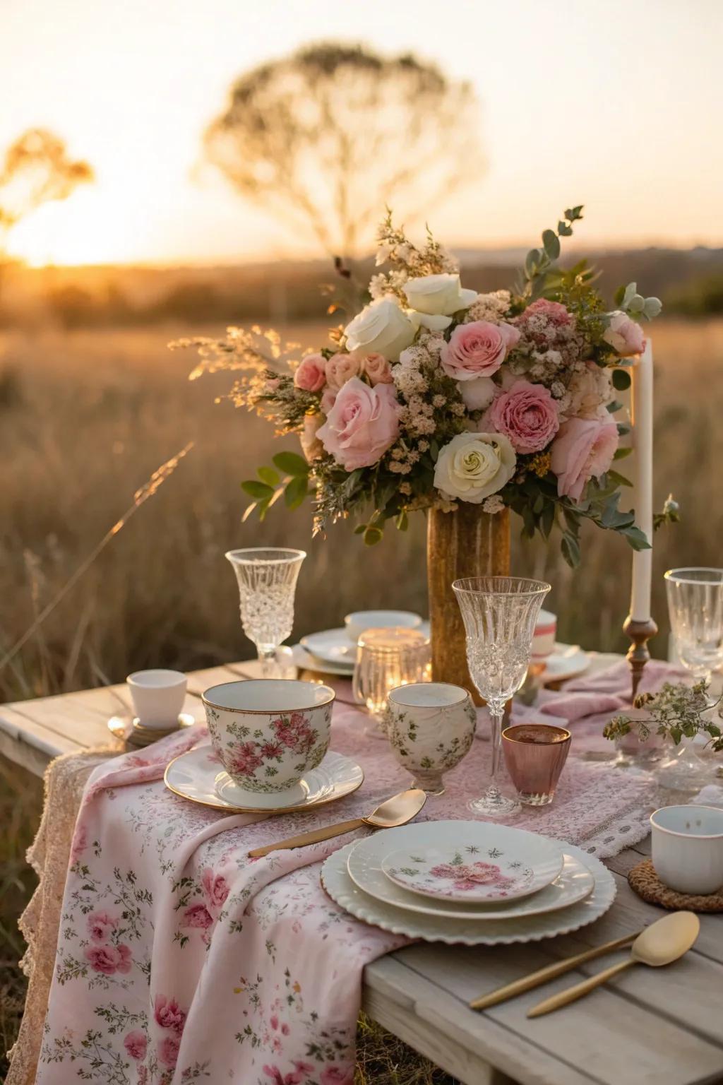 Set the scene with elegant table settings and floral accents for a special Mother's Day meal.