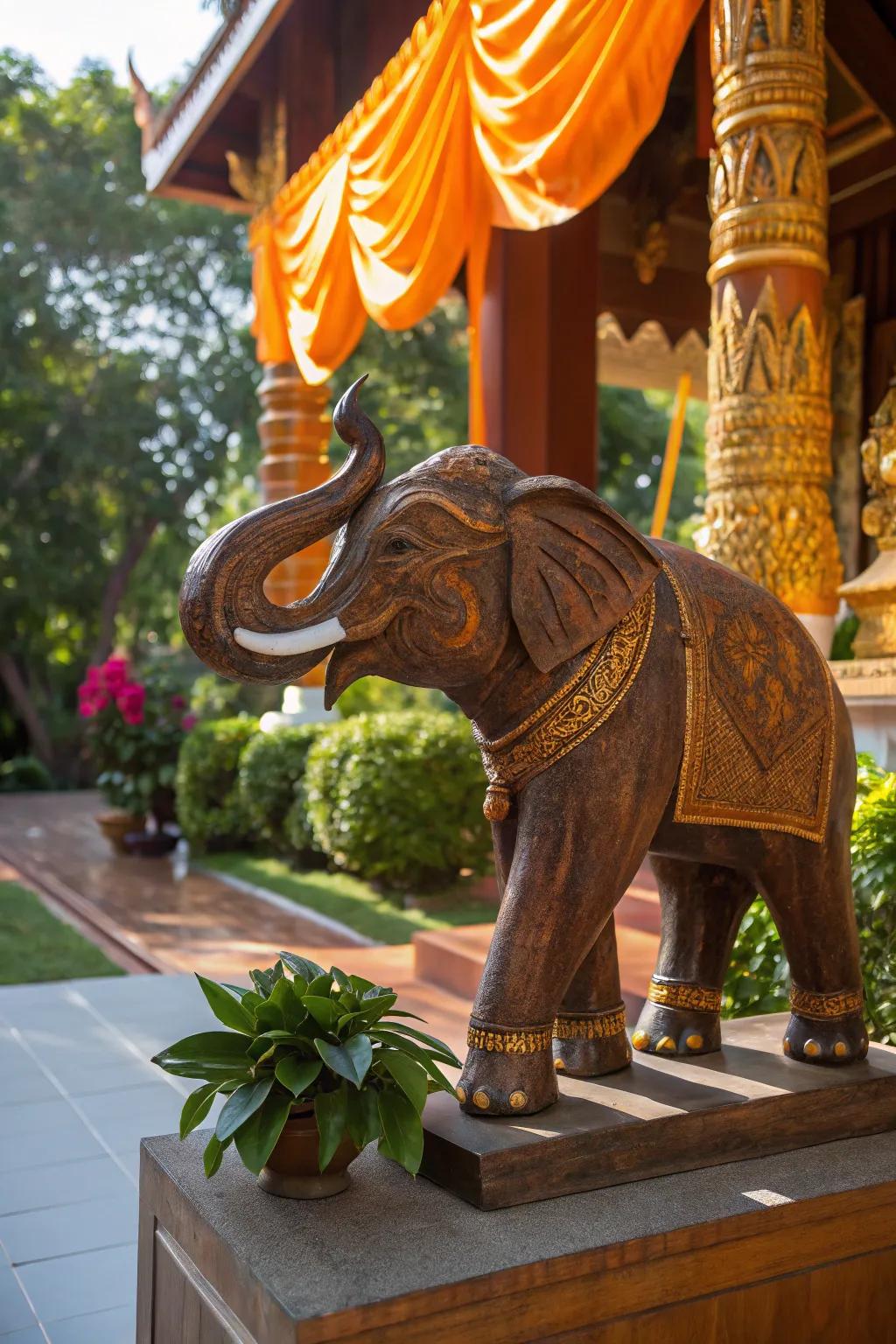 Add cultural depth with traditional Thai sculptures that tell stories of heritage and artistry.