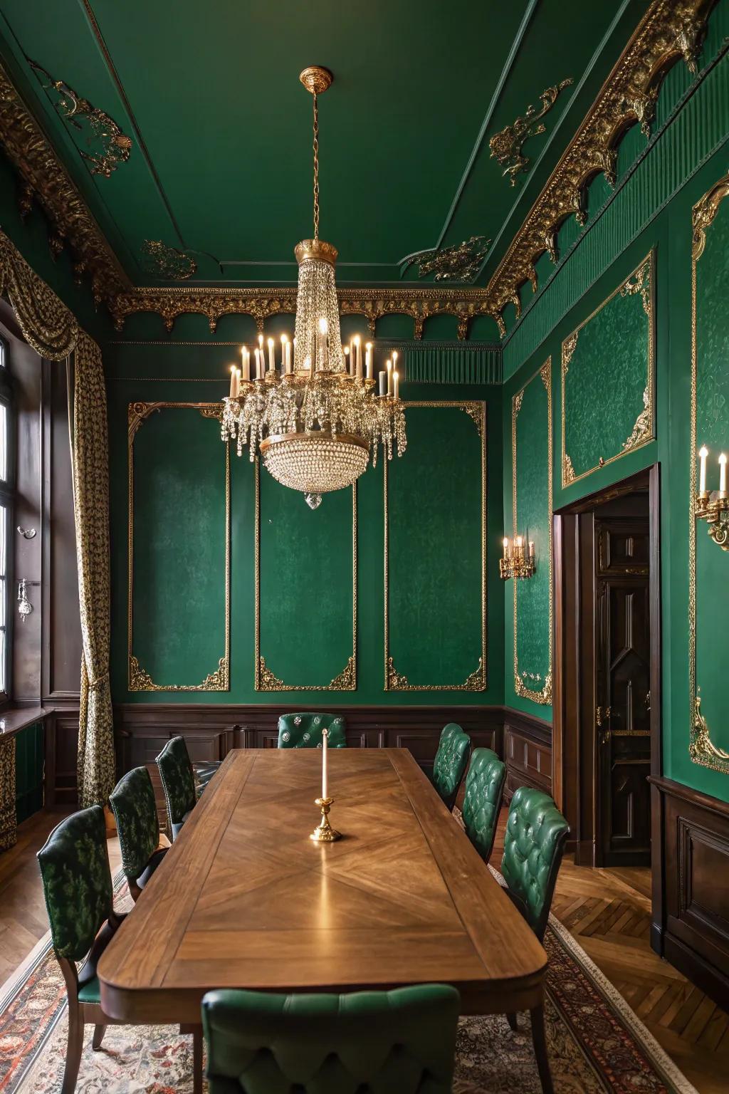 Frame your dining room with moldings that whisper tales of Victorian artistry. #WallDecor #VintageVibes