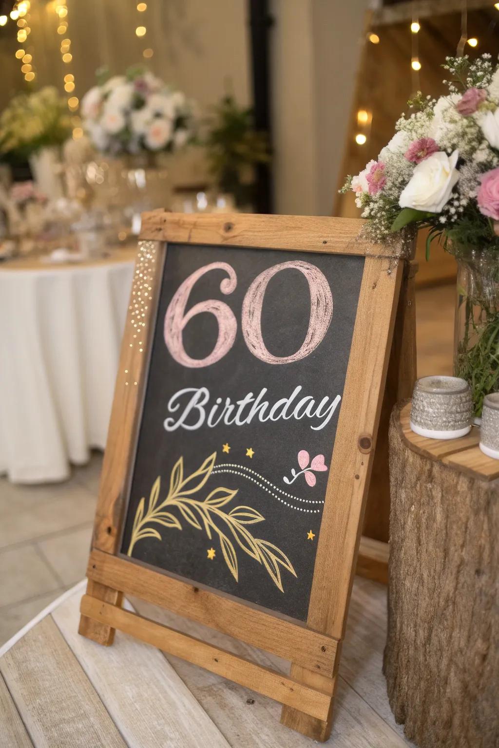 Personalize your celebration with charming signage that speaks from the heart.