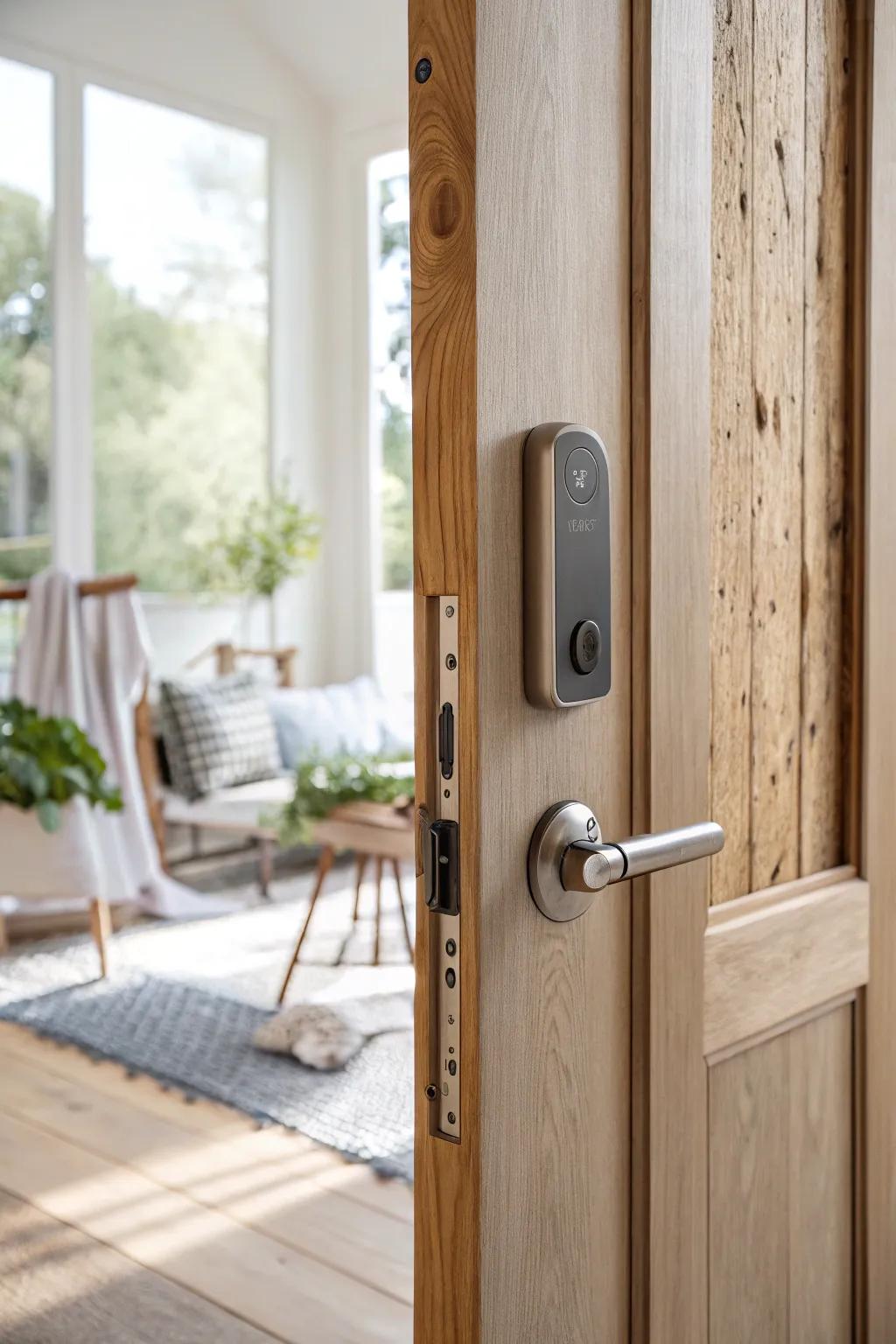 Enjoy the convenience of self-check-in with our easy-to-use smart lock system.