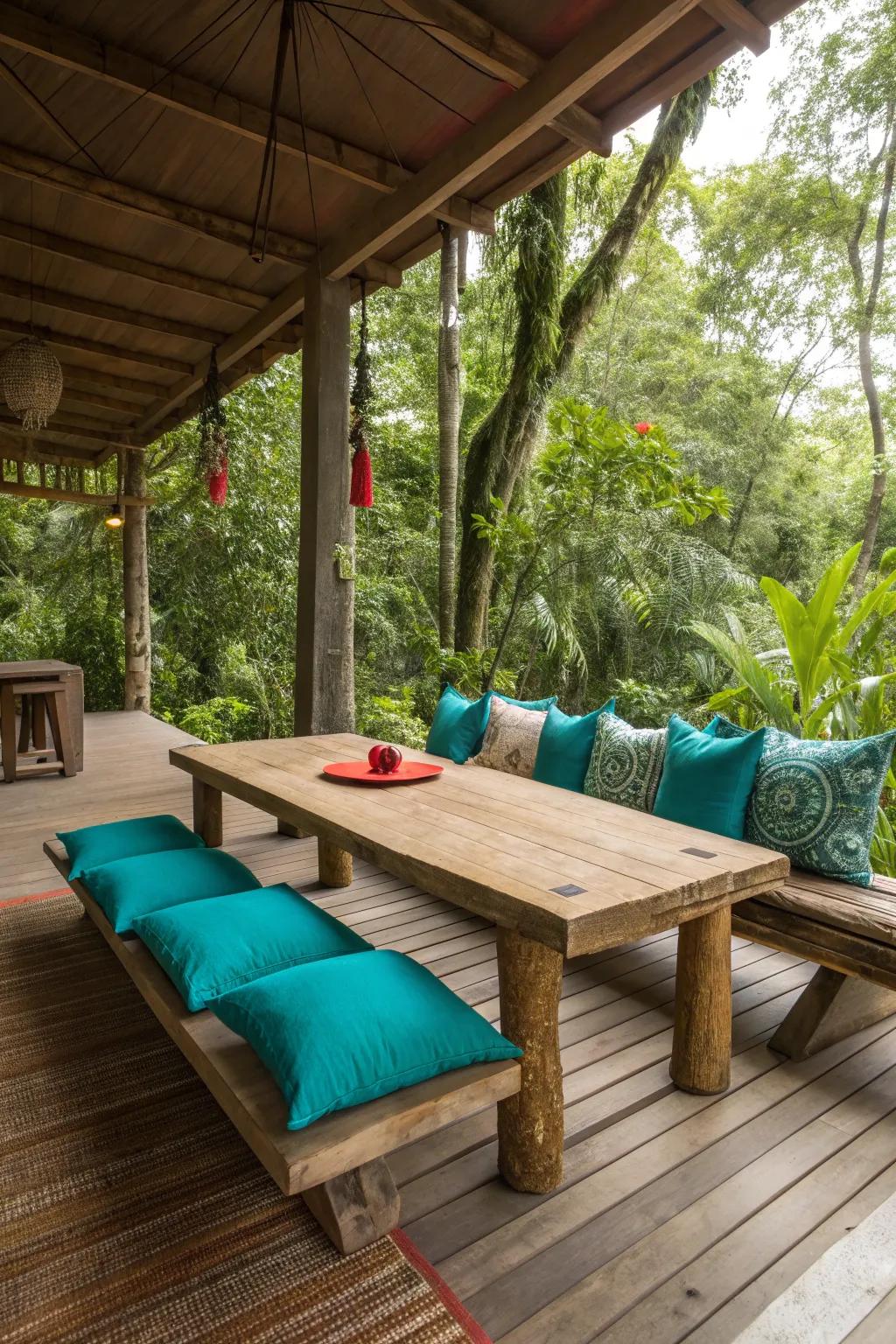Reconnect with nature in a tranquil retreat filled with earthy elements.