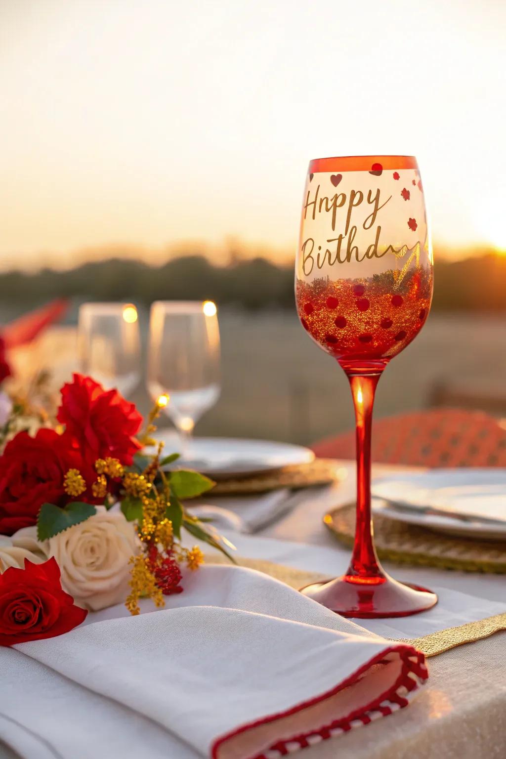 Transform ordinary wine glasses into vibrant party pieces with colorful painted stems.