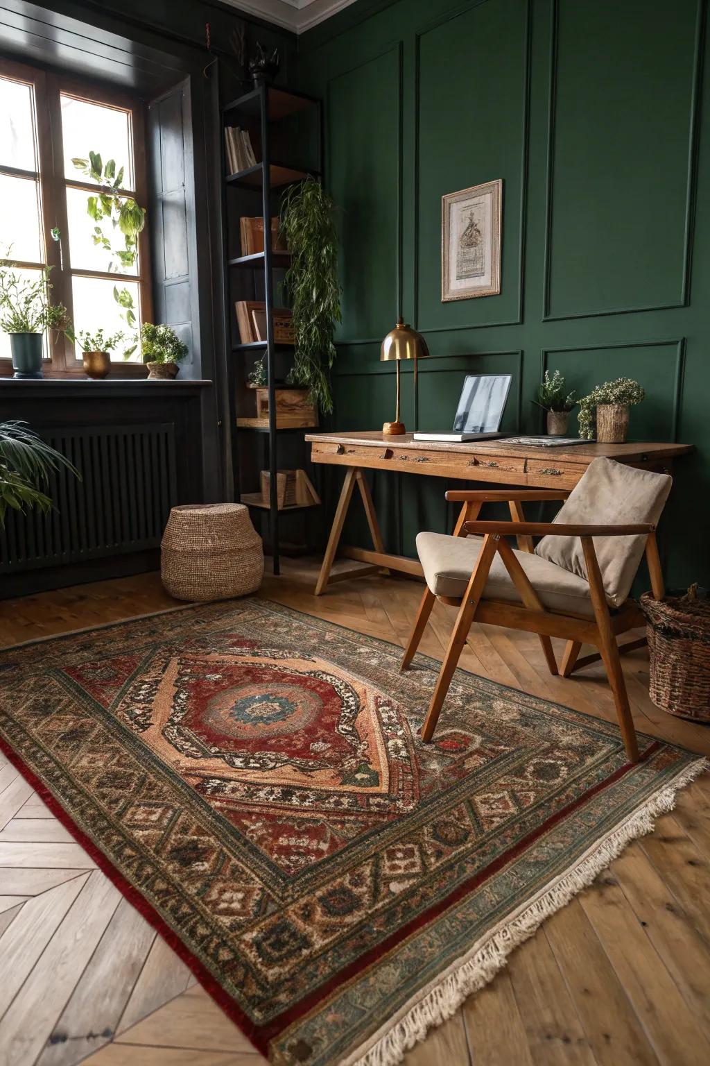 Luxurious textures underfoot create a cozy, inviting space for creativity and contemplation. #CozyVibes #InteriorDesign