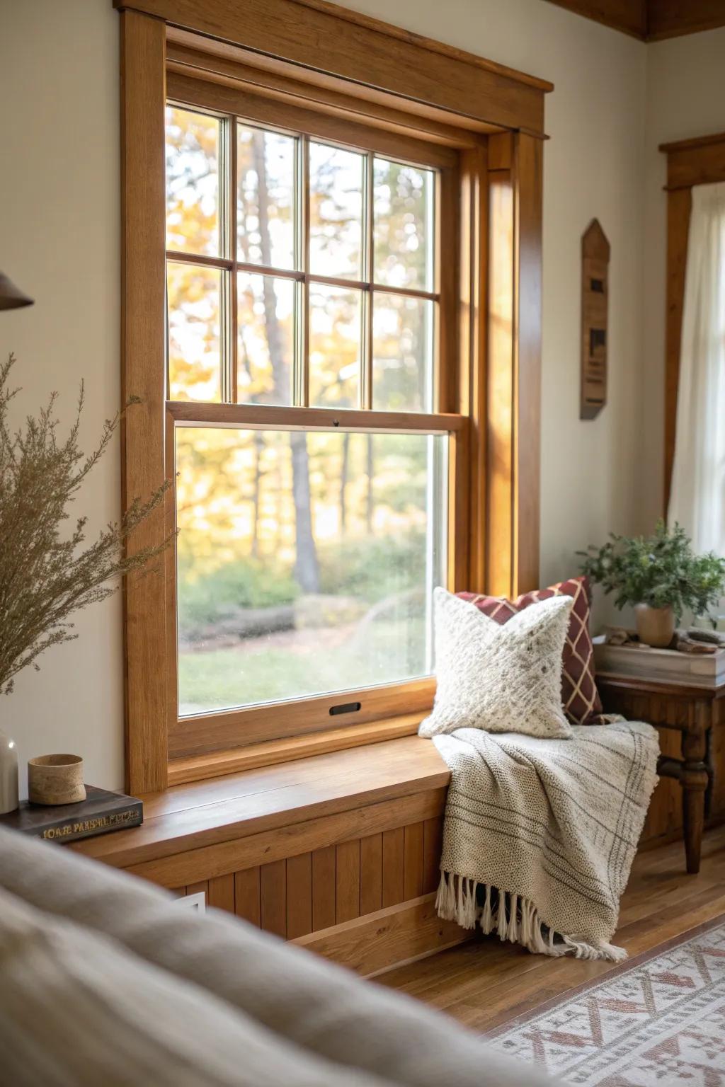 Embrace simplicity with blocky trim designs that add understated elegance to your farmhouse interiors.