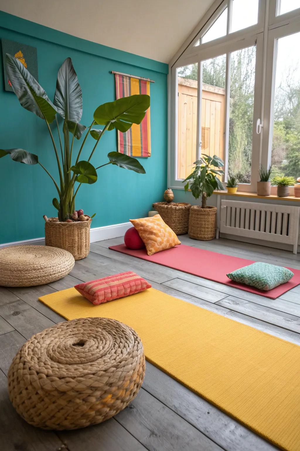 Find your inner peace in a dedicated yoga and meditation nook. Breathe in tranquility. 🧘‍♀️ #YogaSpace #Meditation