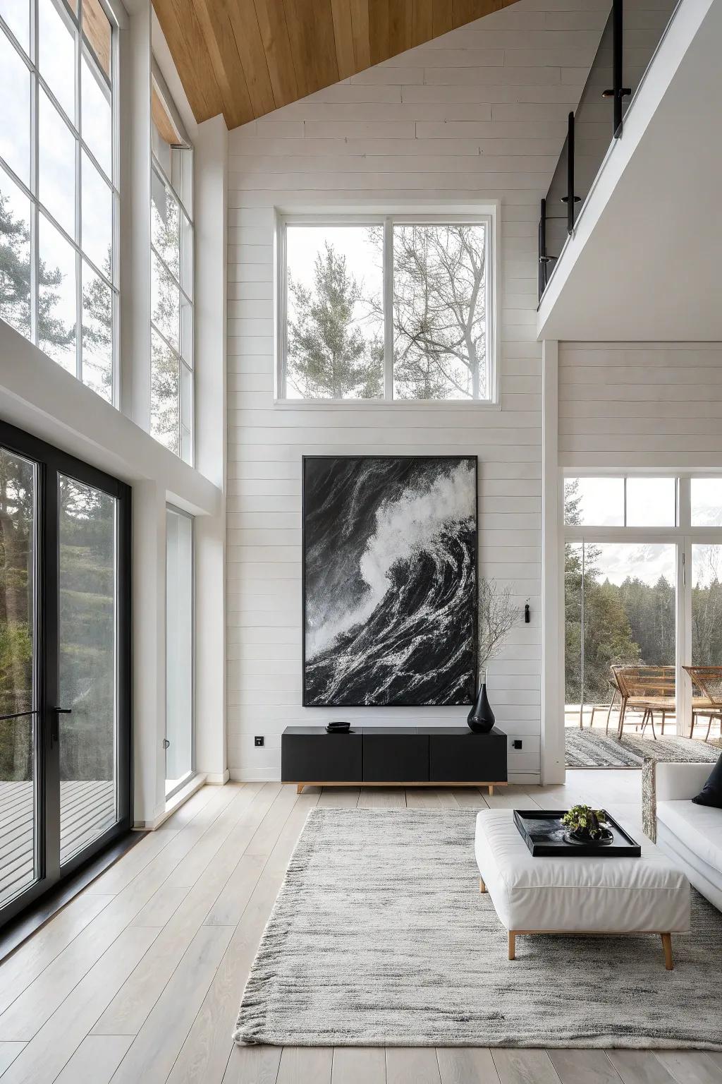 Achieve effortless elegance with a bold monochrome palette that stands the test of time.