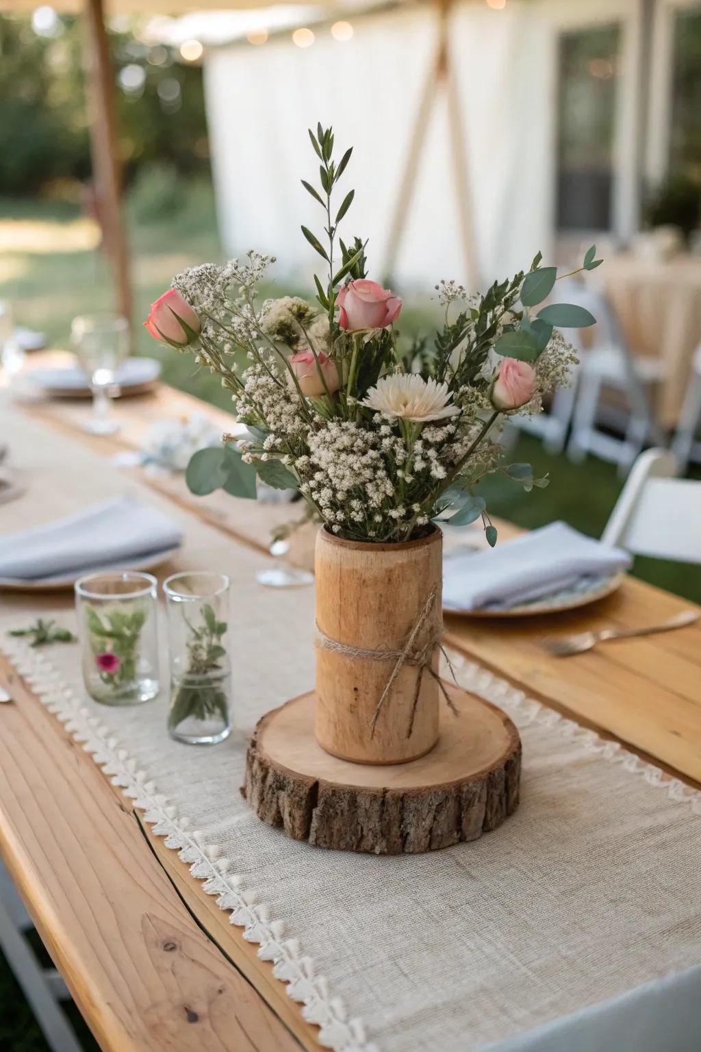 Get crafty with DIY centerpieces that add a personal touch. #DIYWedding #CreativeDecor
