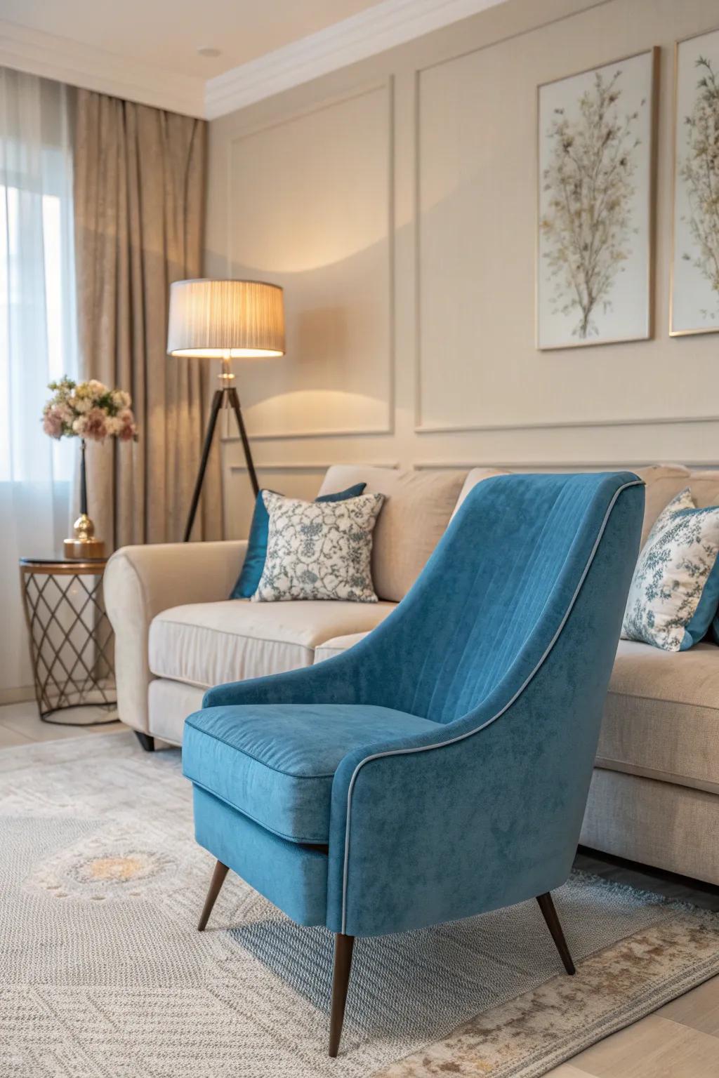 Textures create a cozy and visually interesting space that's perfect for relaxation.