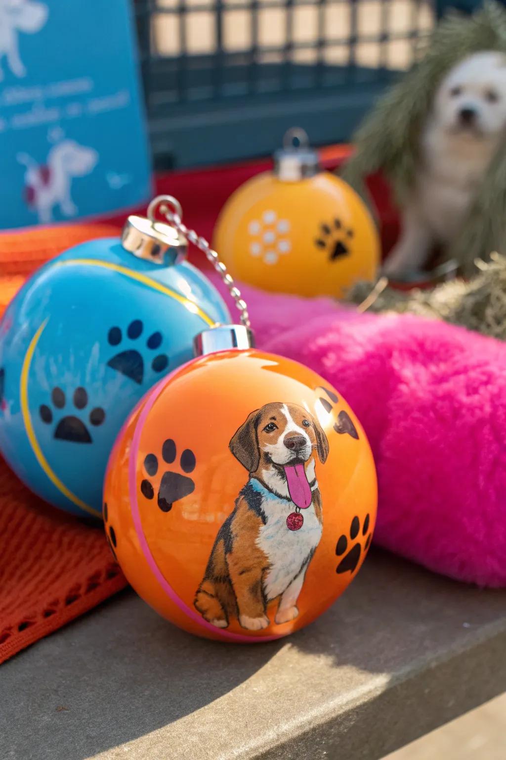 Capture the joy of your furry friends with charming pet-themed ornaments, perfect for animal lovers.