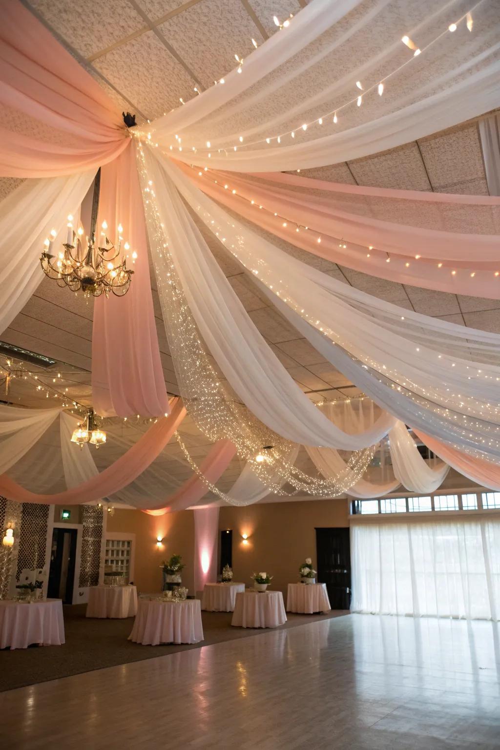 Create a dreamy atmosphere with flowing drapery that adds sophistication and charm.