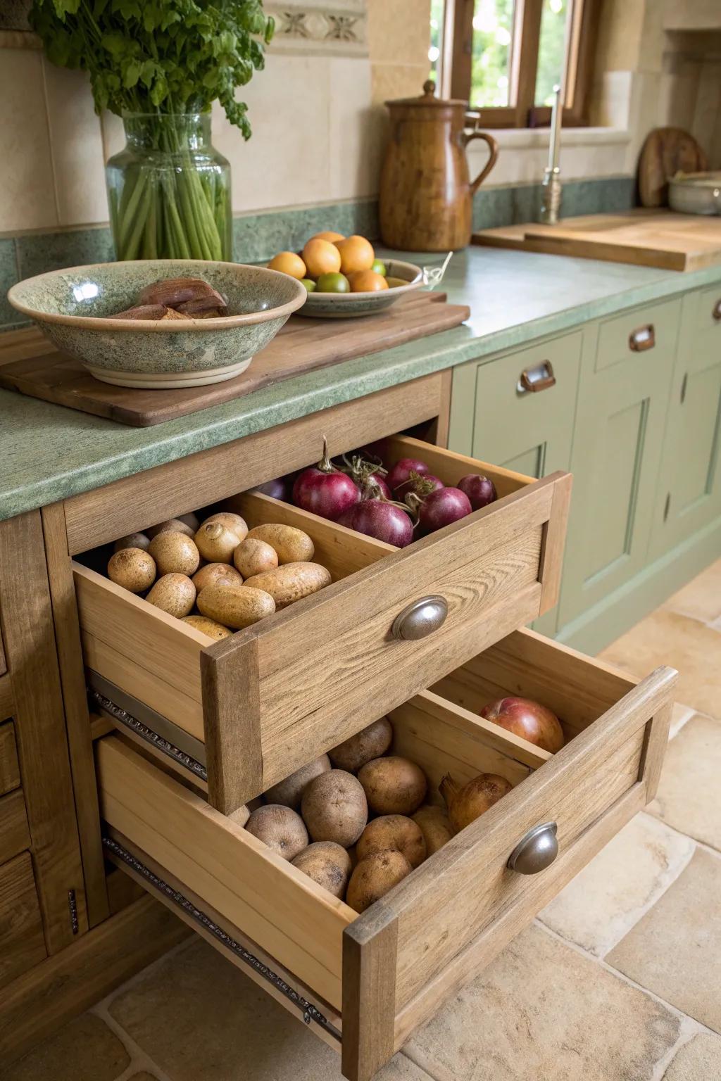 Revolutionize your storage with convenient pull-out drawers.