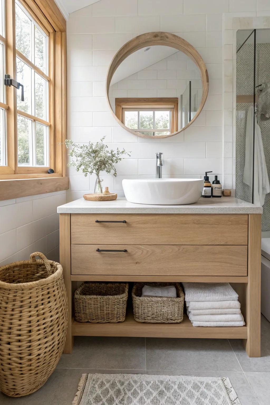 Floating vanities bring a modern flair and practical storage to small spaces.