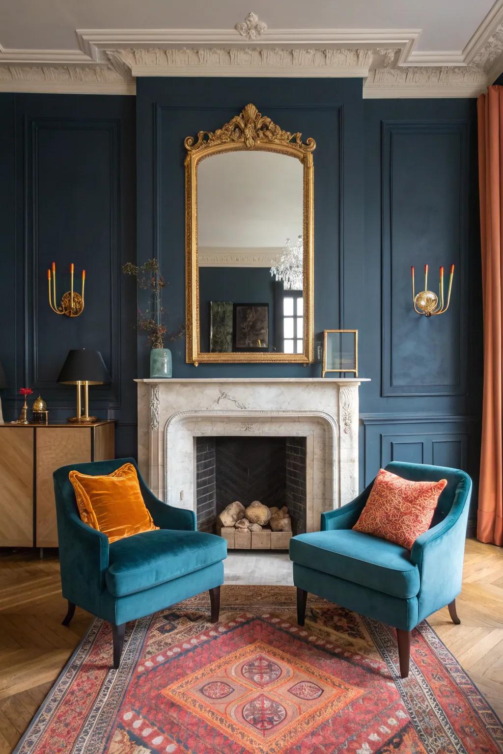 Create warmth and charm with a classic fireplace as the centerpiece of your living room.