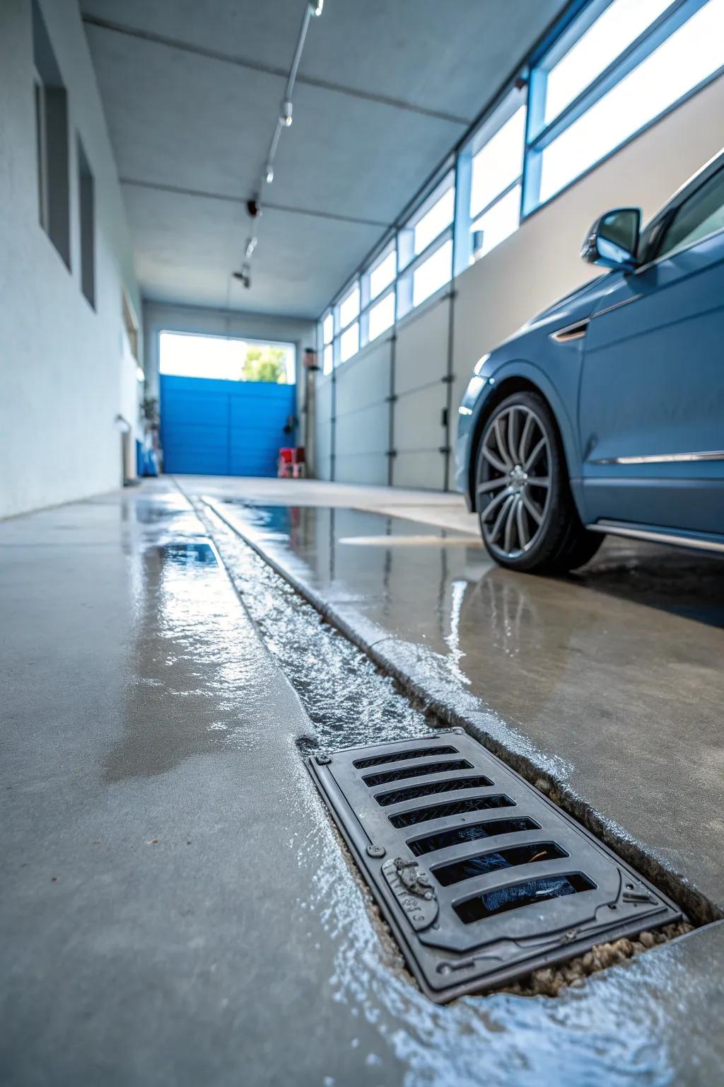 Side-outlets efficiently direct water away, keeping garages dry and fresh.